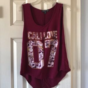 Burgundy Cali LoveTank Top